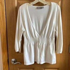 HP 🥳 Croft & barrow white cardigan size PL
